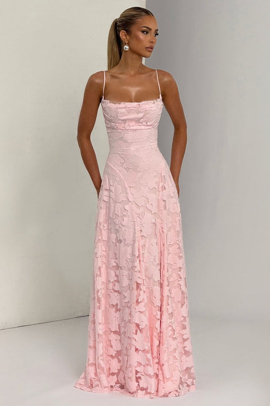 Rosé Lace Gown