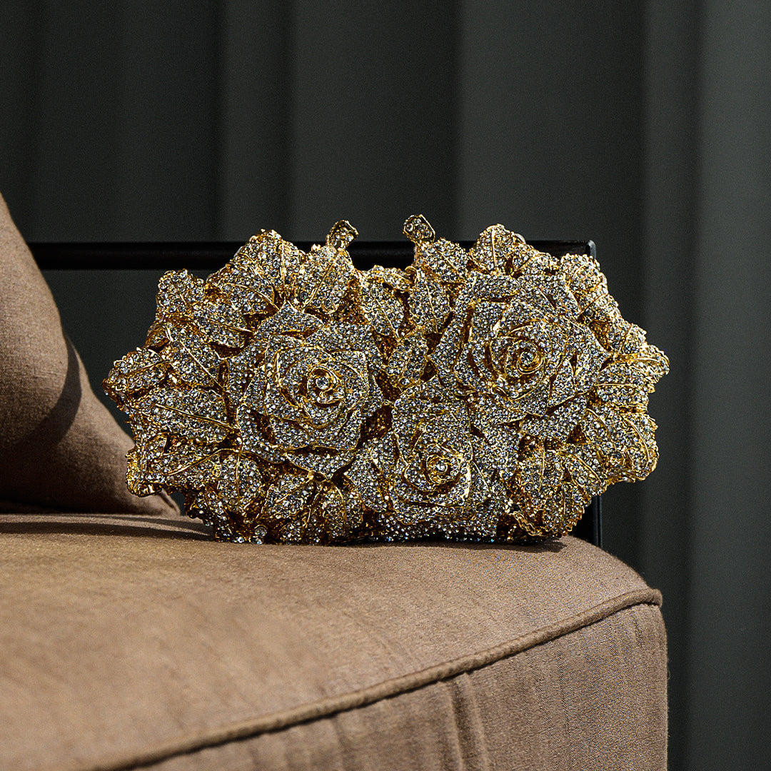 Diamond Bouquet Clutch Bag