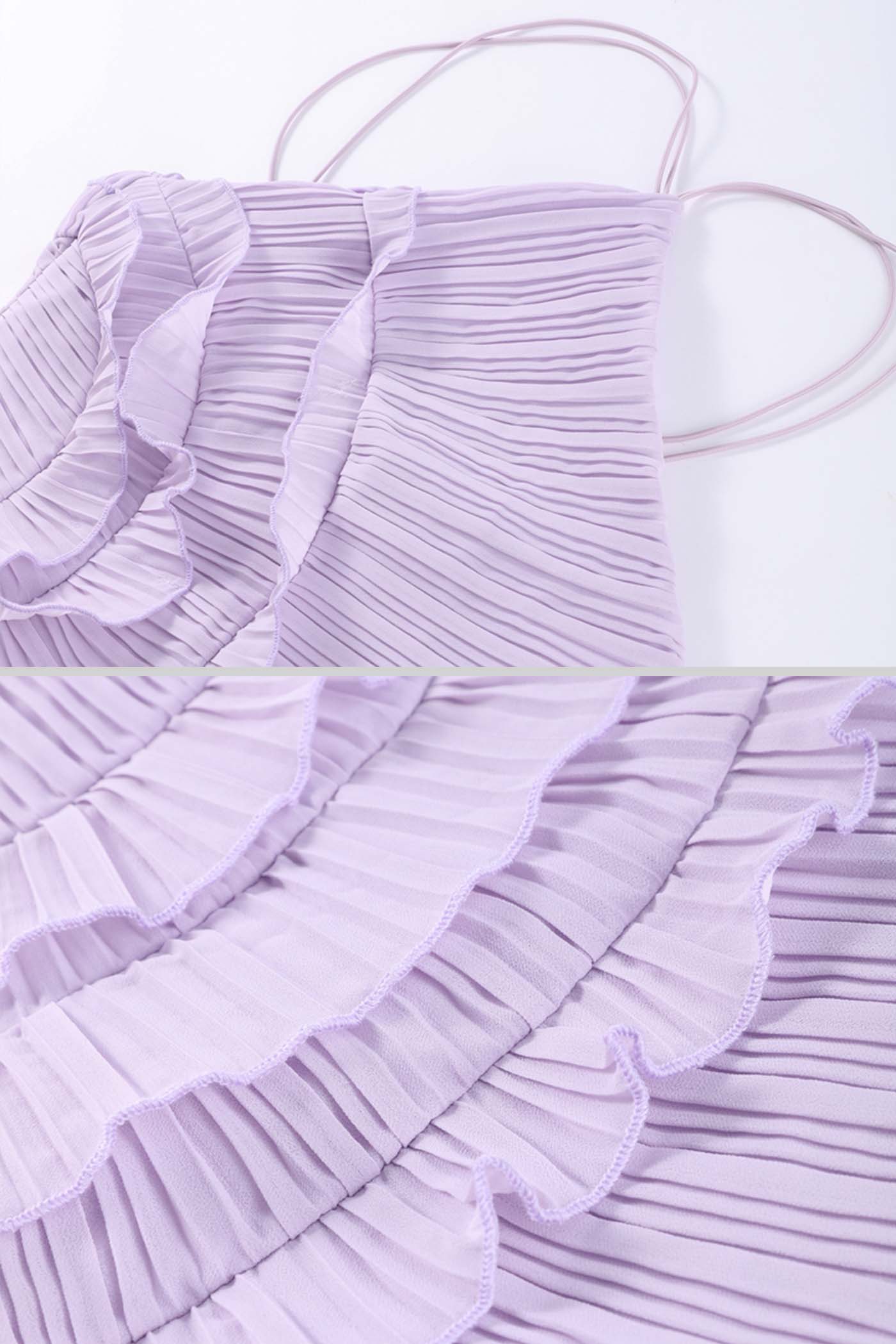 Elegant Pleated Halter Midi Dress
