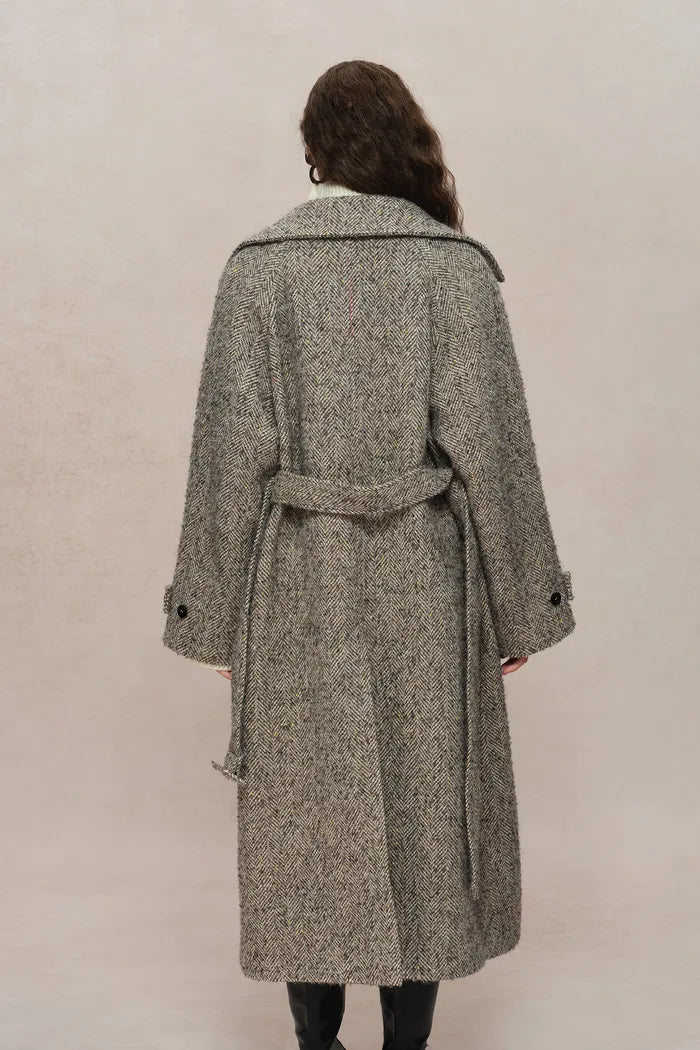 Margarette Elegant Long Coat – Wool-Alpaca Blend