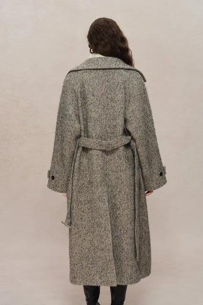 Margarette Elegant Long Coat – Wool-Alpaca Blend