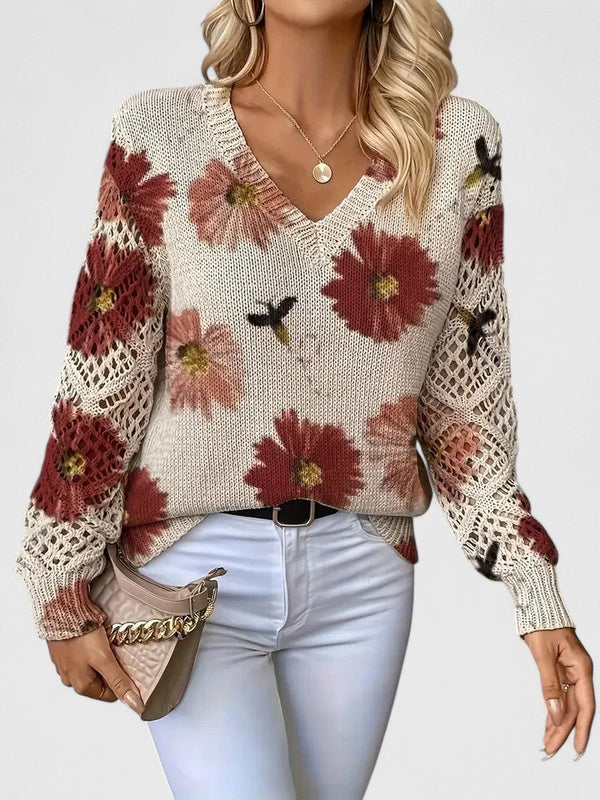 Ivy Cozy Elegant Floral Sweater