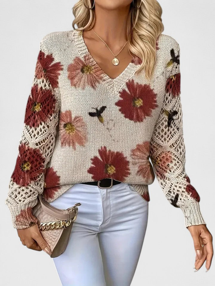 Ivy Cozy Elegant Floral Sweater