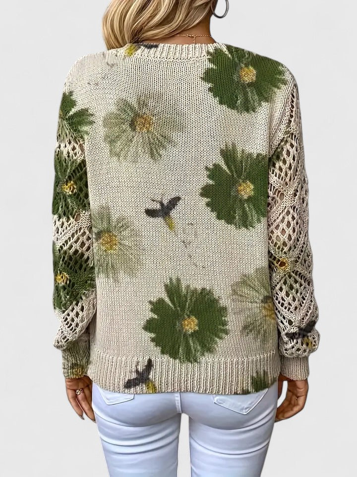 Ivy Cozy Elegant Floral Sweater