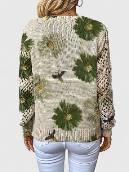 Ivy Cozy Elegant Floral Sweater