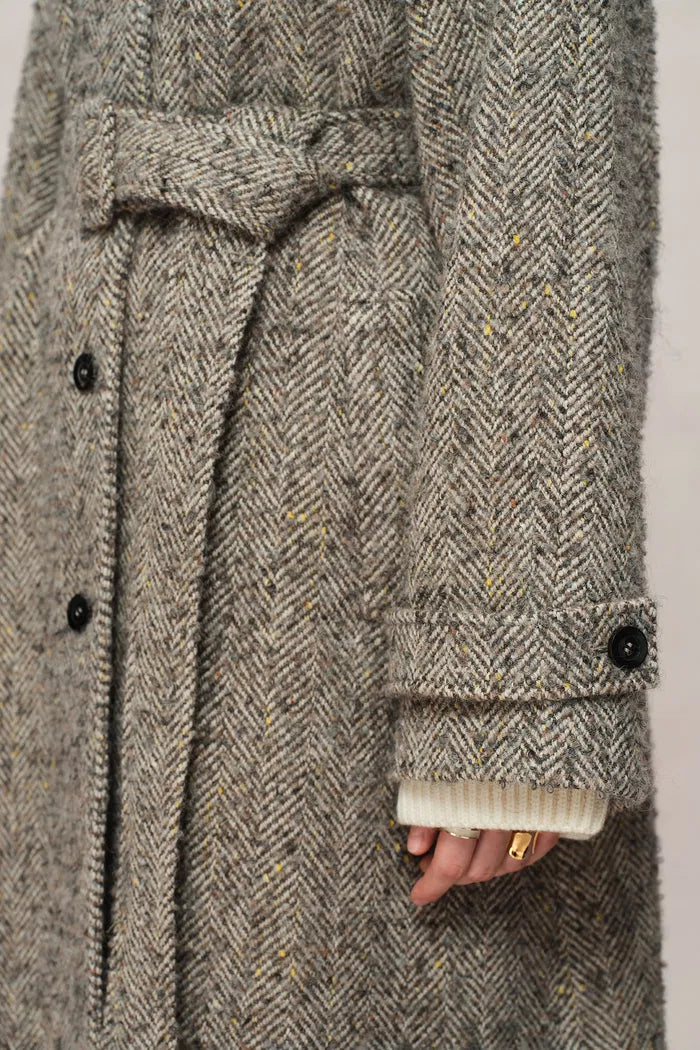 Margarette Elegant Long Coat – Wool-Alpaca Blend