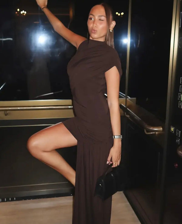 Espresso Monet Wrap Dress