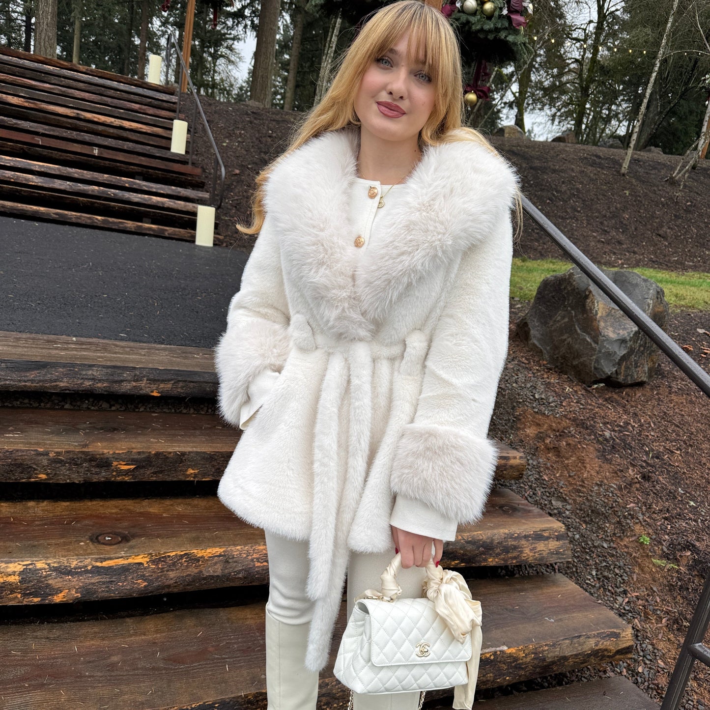 Ultra Plush Faux Fur Belted Coat