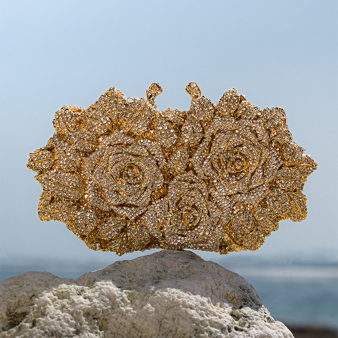 Diamond Bouquet Clutch Bag