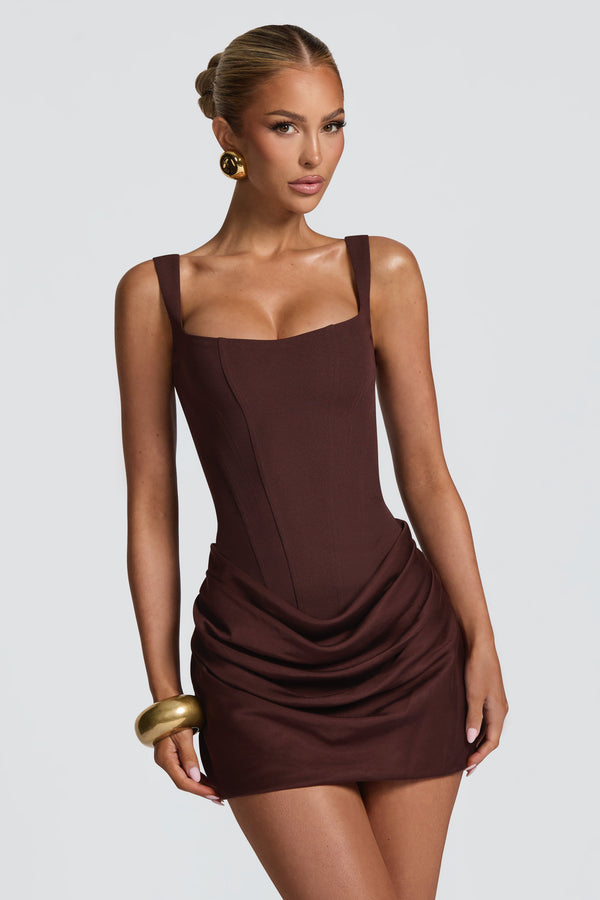 Auburn Drape Mini Dress