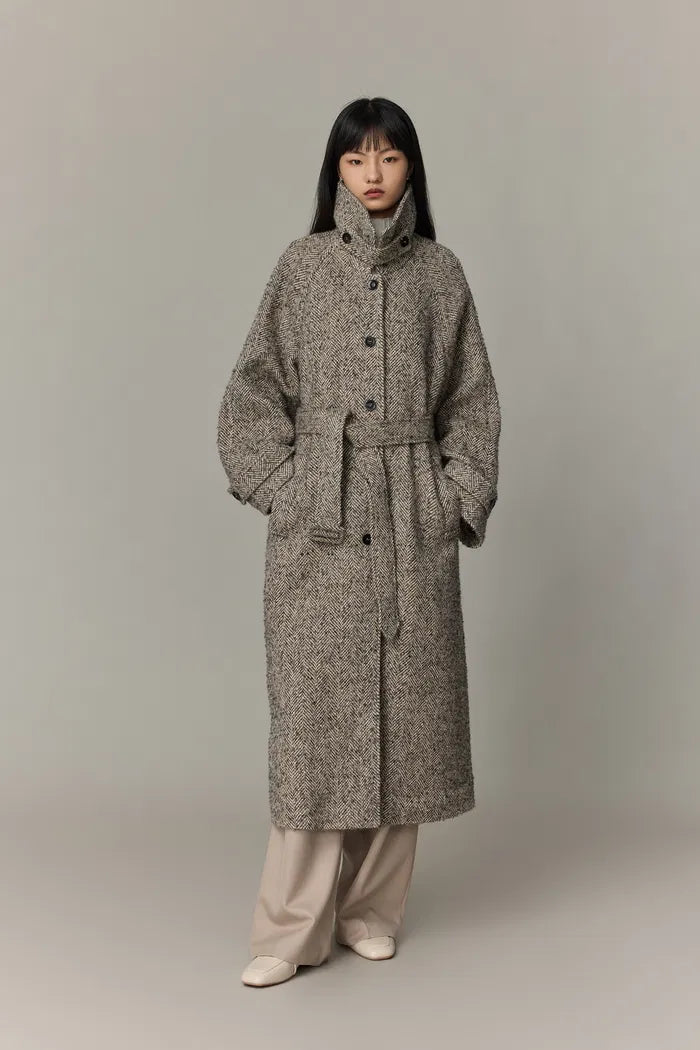Margarette Elegant Long Coat – Wool-Alpaca Blend