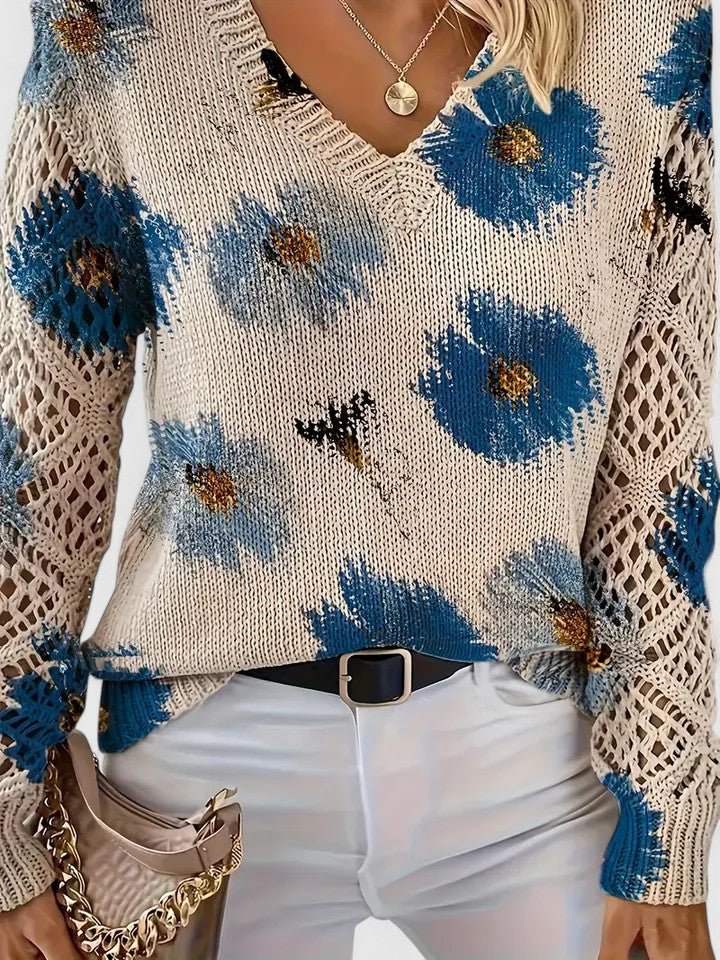 Ivy Cozy Elegant Floral Sweater