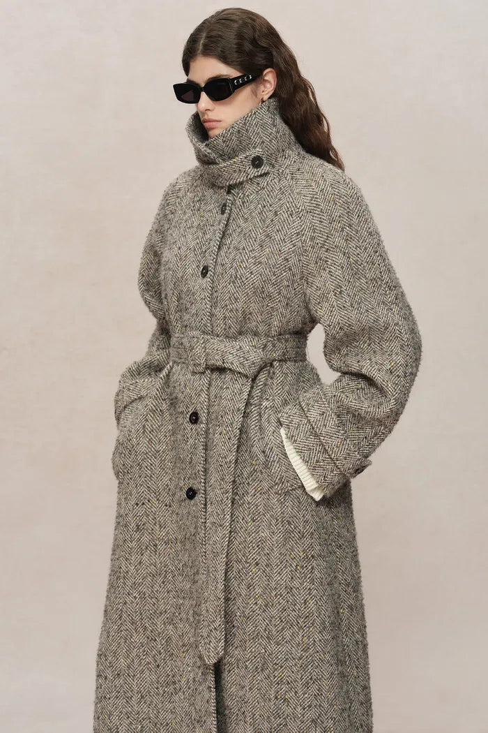 Margarette Elegant Long Coat – Wool-Alpaca Blend