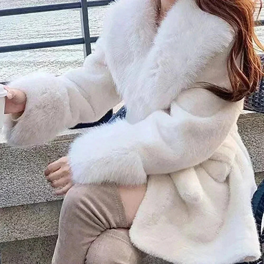Ultra Plush Faux Fur Belted Coat