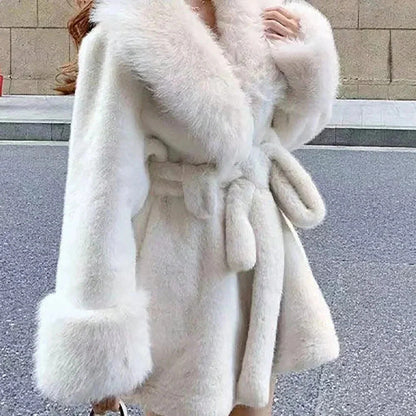 Ultra Plush Faux Fur Belted Coat