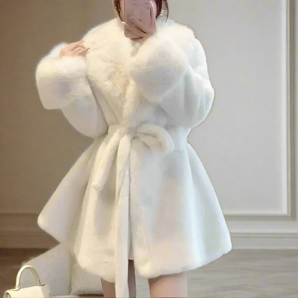 Ultra Plush Faux Fur Belted Coat